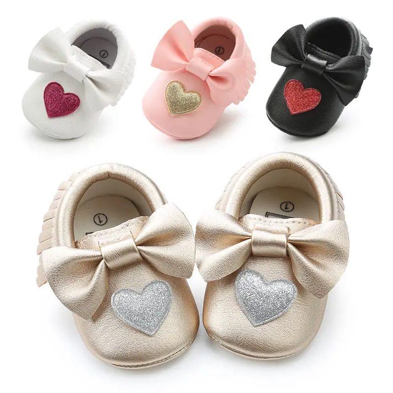 

2020 New Big Bow PU Leather Baby Shoes Soft First Walkers Spring Autumn tassel Baby Moccasins Newborn Toddler Girls Shoes