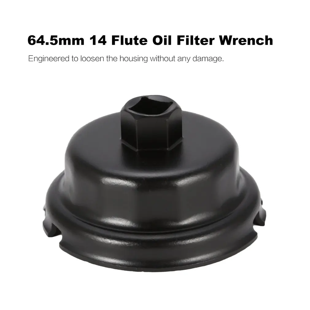 Oil Filter Wrench 64.5mm 14 Flutes End Socket Square Drive Cap Remover Tool Auto Car Repair Tools for Highlander LEXUS Toyota |