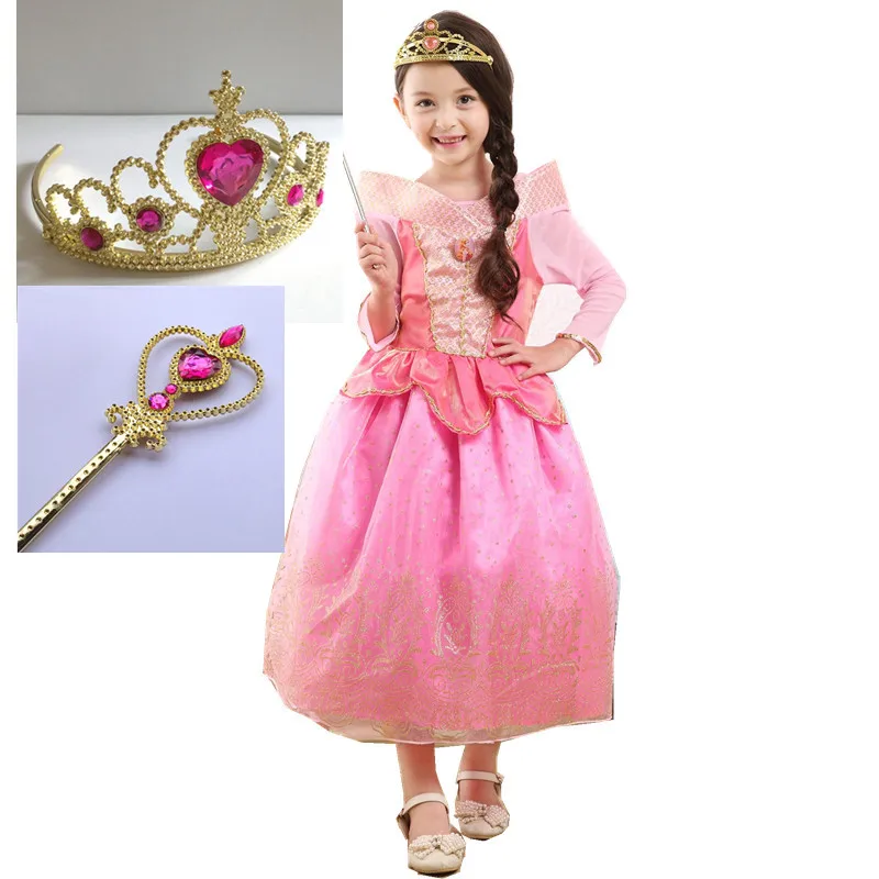 Kids Girl Sleeping Beauty Princess Cosplay Fancy Dress Formal Party Costume Christmas Present for kids Children | Детская одежда и