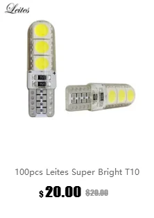 Лейтес 500 шт. T10 W5W 501 2825 158 168 194 T10 безцокольных светодиодных фар для авто светильник W5W Красочные 12v Led Светодиодный прожектор лампы светодиодные лампы светодиод Светодиодная лампа