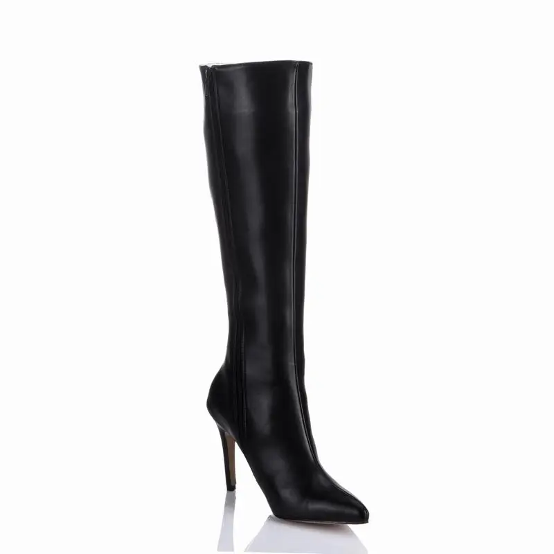 Женские зимние сапоги; женская обувь из искусственной кожи; Zapatillas botas zapatos mujer; женские сапоги до колена на высоком каблуке; женская свадебная обувь для вечеринок и клубов