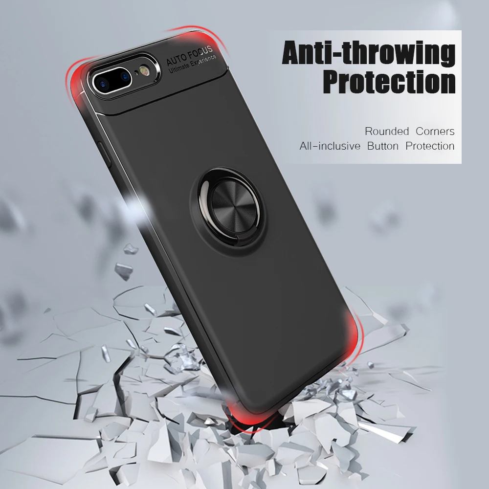 Модный автомобильный держатель с кольцом на палец чехол для телефона iphone 8 7 Plus