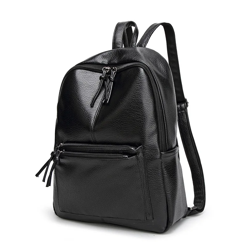 Backpack Female Women PU Leather Bag Anti Theft High Quality Softback Urban Fashion Backpacks For Girls | Багаж и сумки