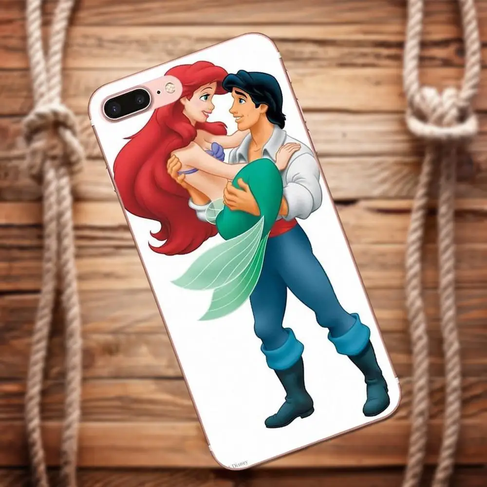 Vvcqod высококачественные аксессуары для телефонов чехол Ариэль и Эрика iPhone X 4 4S 5 5C