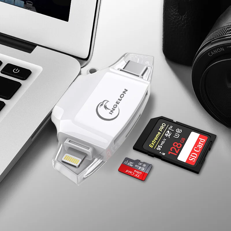 Ingelon SD Card Reader Microsd SDXC/SDHC sd usb c MMC idragon Adapter TF Memory Dropshipping for ios iphone & Android Cardreader |