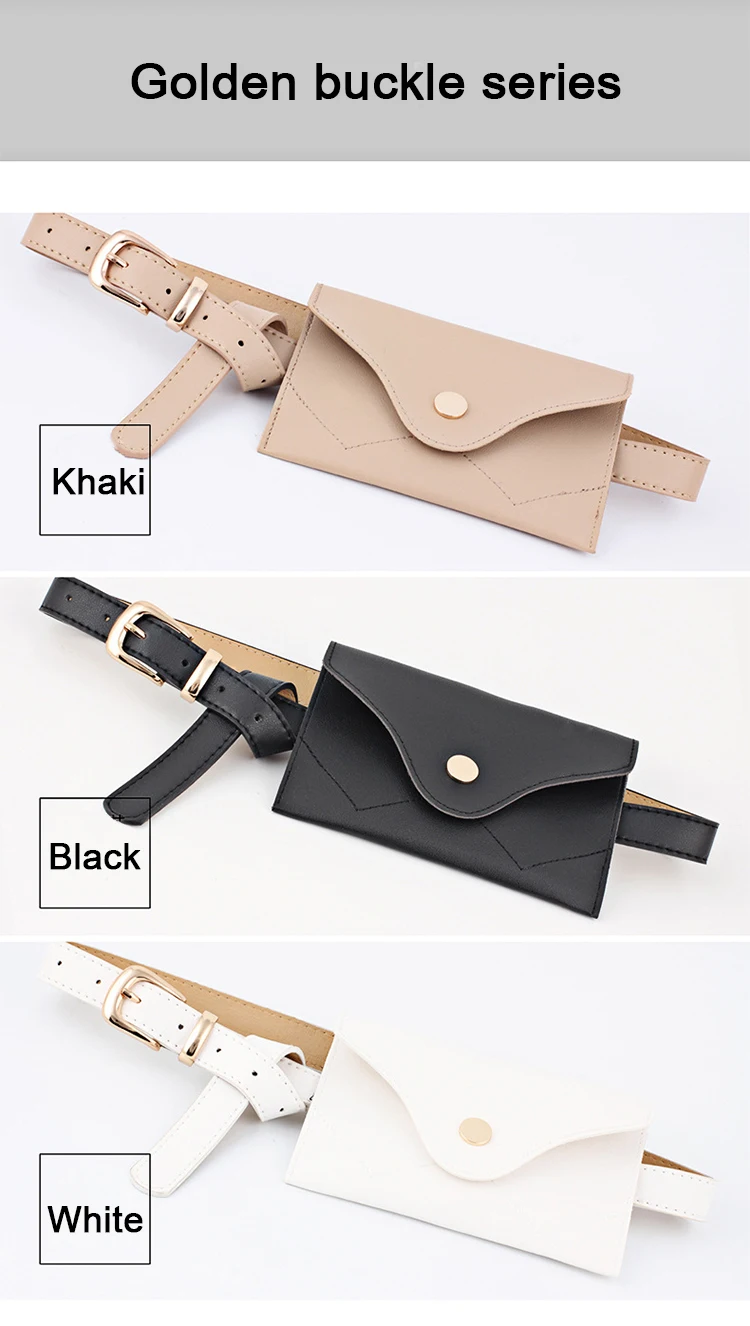 Fashion Women Fanny Pack Simple Vintage Mini Adjustable Phone Purse Key card Envelope bag high quality PU Leather Waist Bag