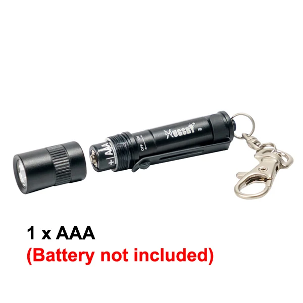 Hugsby K2 Cree XP E2 R3 90 люмен 1 Mode светодиодный фонарик брелок черный (1xAAA)|flashlight keychain|led