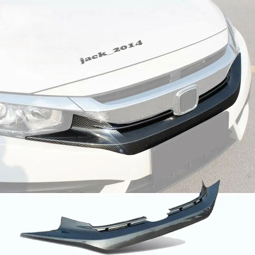 Накладка на передний бампер из углеродного волокна для Honda Civic 10th 2016 2017 2018