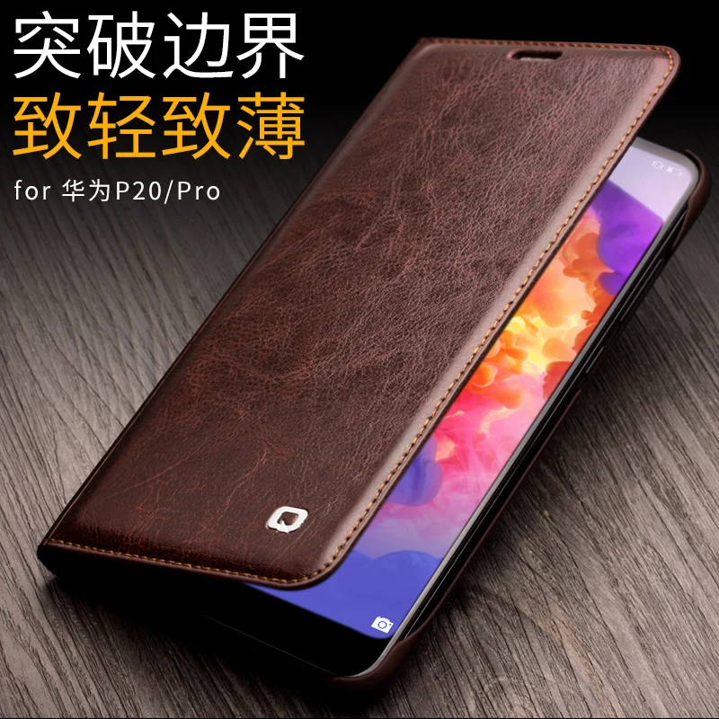 

Роскошный чехол-книжка из натуральной кожи для телефона Huawei P20 Pro, Модный деловой кошелек с отделением для карт, чехол для Huawei P20 Pro