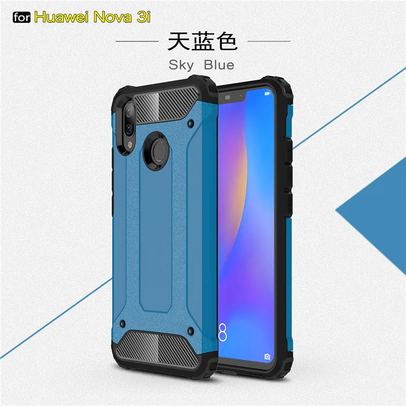 Чехол для Huawei Nova 3i противоударный прочный защитный жесткий чехол Nova3i силиконовый