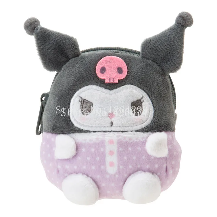 Коричневый Новая мода My Melody Little Две звезды koomi Cinnamoroll помпон пурин для девочек детские мини плюшевые Кошельки для монет для детей - Цвет: Коричневый