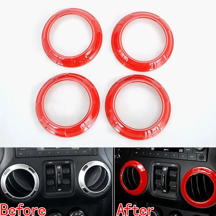 4 шт./компл. Внутренняя крышка кондиционера автомобиля отделка вентиляционного