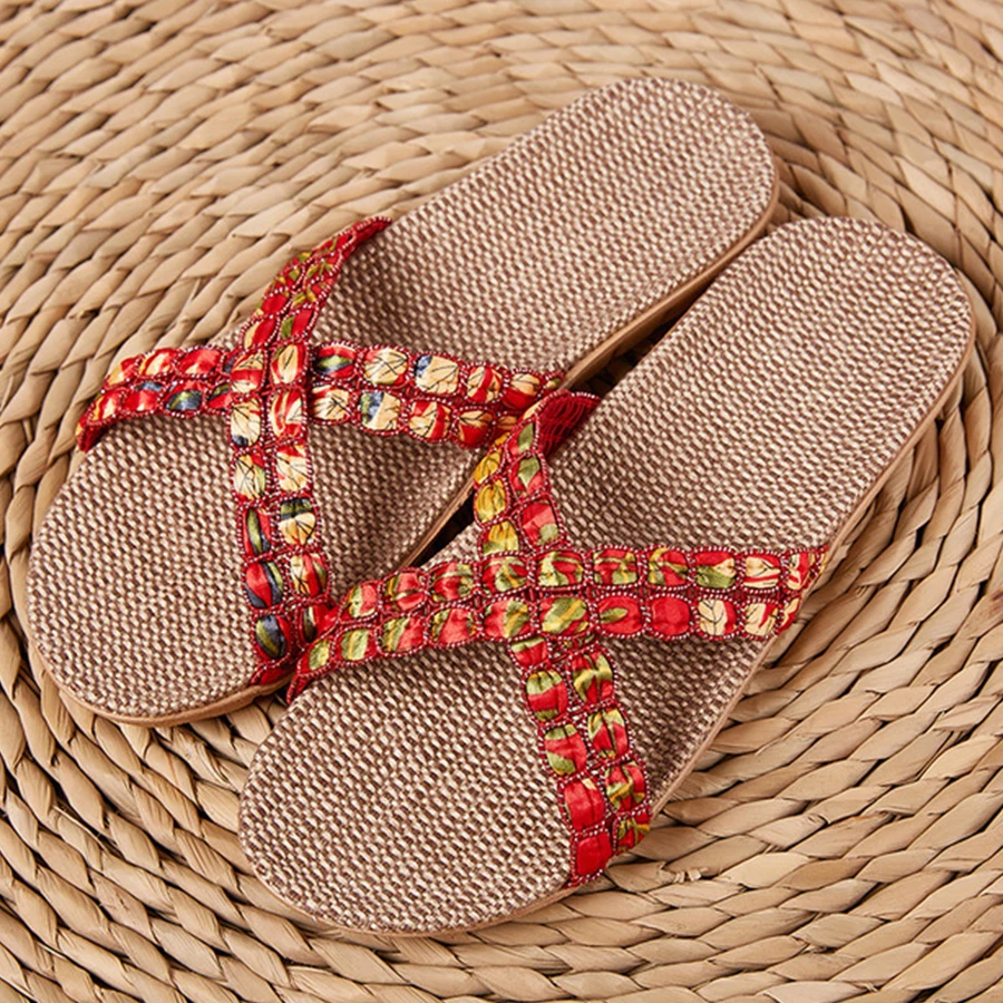 Шлепанцы LCIZRONG женские домашние Нескользящие в богемном стиле для ванной пляжные