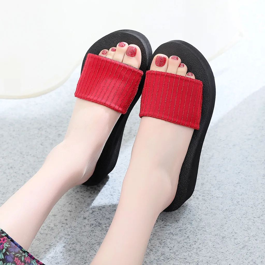 Тапки SAGACE женские на плоской подошве богемный стиль открытый носок Нескользящие