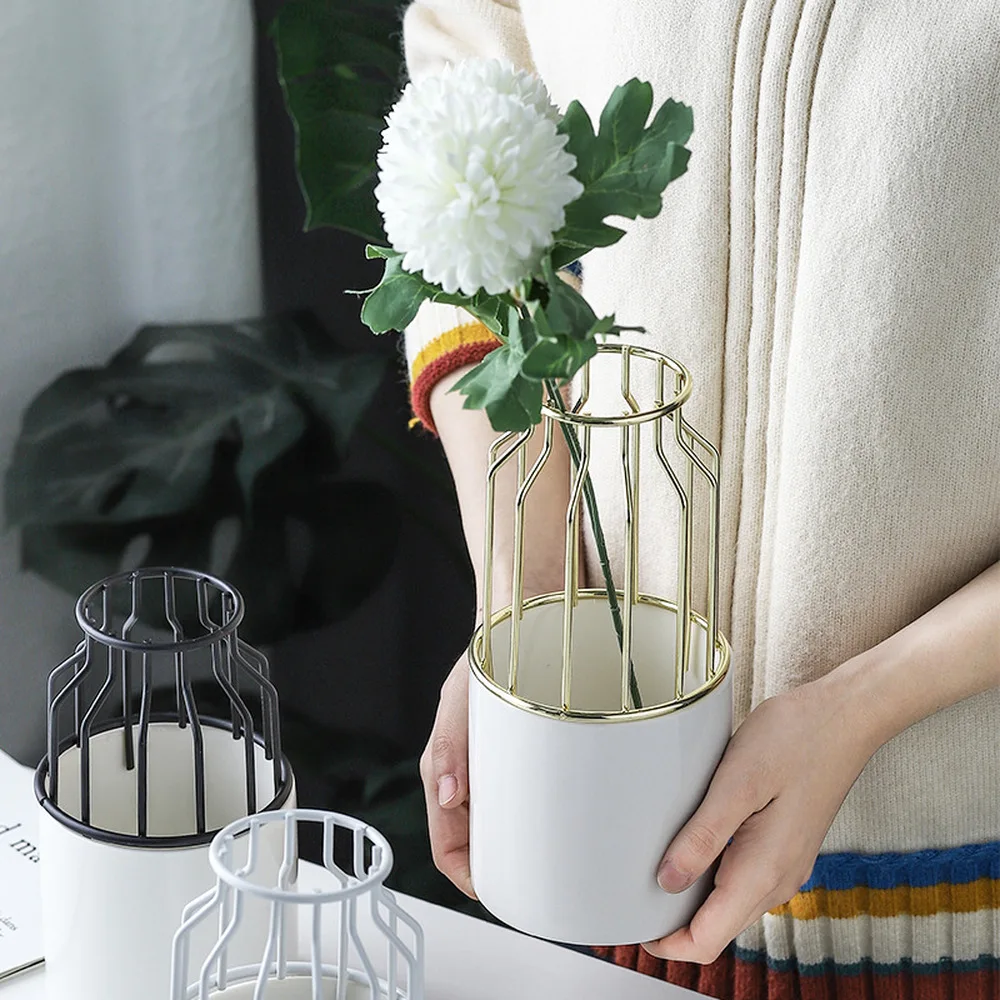 Скандинавский минимализм керамическая ваза большого размера вазы из кованого