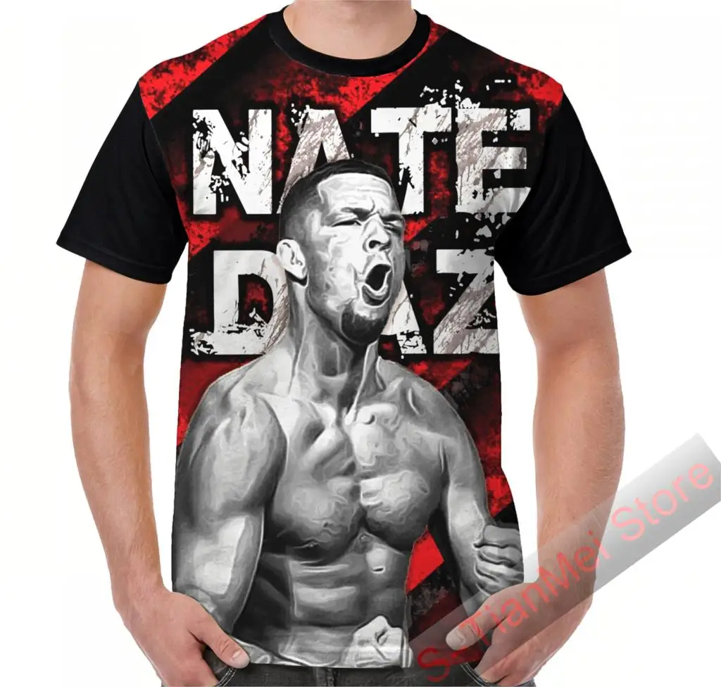 Футболка с графическим принтом Nate Diaz для мужчин и женщин смешная Повседневная