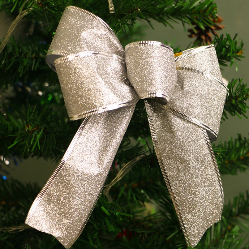 PF разноцветное Рождественское украшение с бантом для рождественской елки DIY