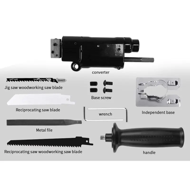 Reciprocating Saw Attachment Change Electric Drill Into Jig Metal File For Wood Cutting | Инструменты