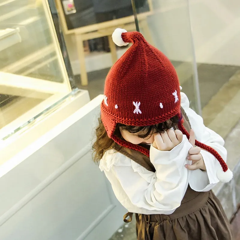 Детские шапки вязаные аксессуары милые детские зимние для маленьких девочек |