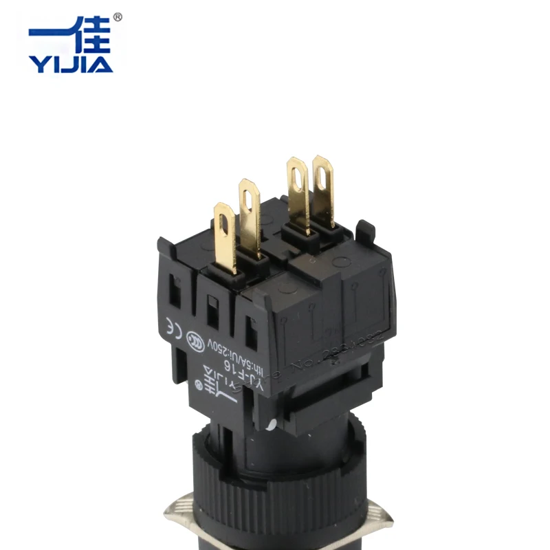 Кнопка блокировки 16 мм селектор Мгновенный Круглый кнопочный переключатель