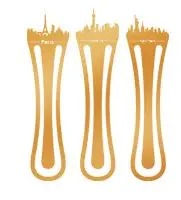 Золотая подарочная металлическая Закладка с вырезами в китайском стиле из