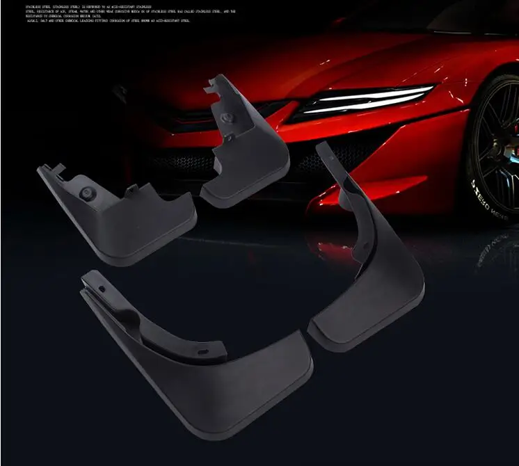 Black Mud Flaps Splash Guards Fenders Mudguards 4Pcs For Audi Q5 2010 2011 2012 2013 2014 2015 2016 2017 | Автомобили и мотоциклы