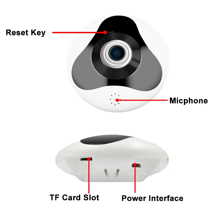 Беспроводная ip камера DAYTECH HD 960 P WiFi наблюдения с углом обзора 360 градусов