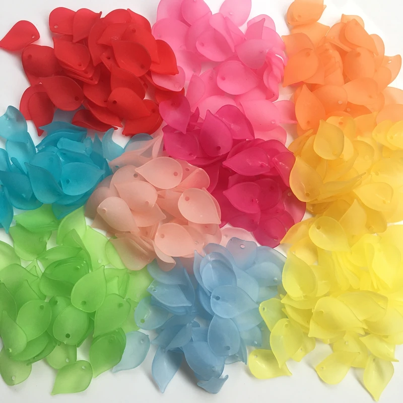 Акриловые Матовые Цветочные бусины Meideheng отдельные листья недорогие для