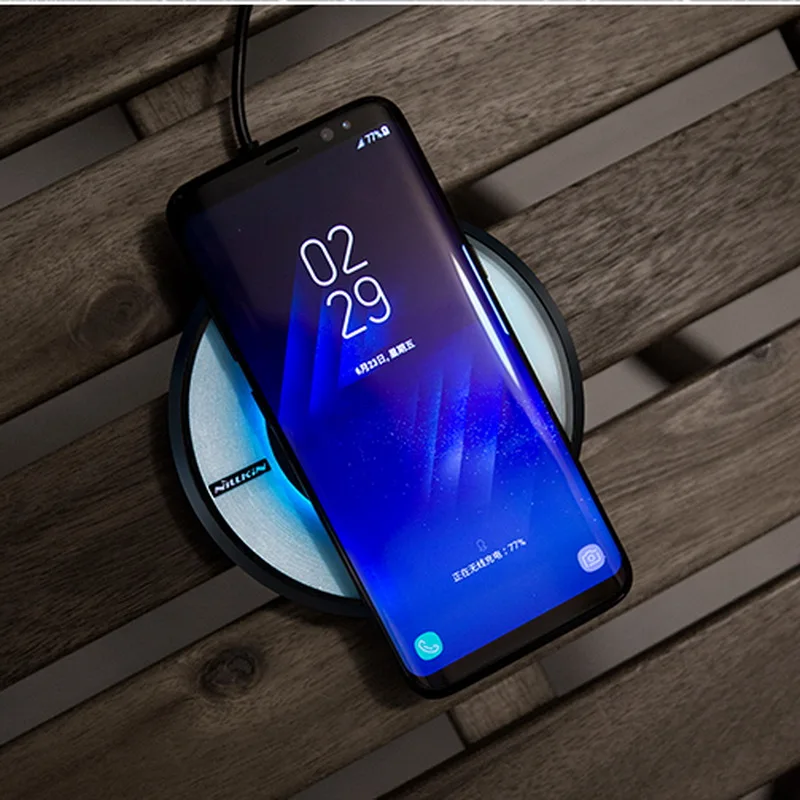Qi беспроводной зарядный коврик Nillkin Magic Disk быстрое зарядное устройство для samsung Galaxy S7 S8 S9 Plus Note 8 Iphone x 7 8 plus цветной светодиодный