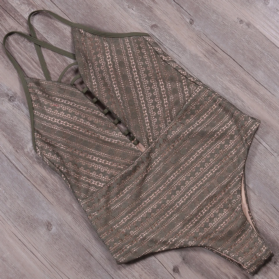 Женский купальник с бандажным принтом SAMEGAME винтажный купальный костюм