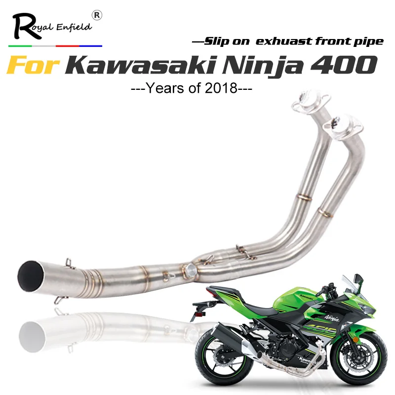 Для KAWASAKI NINJA400 250 300 EX400 Z400 2017 2018 2019 слипоны выхлопные насадки Передняя звеньевая