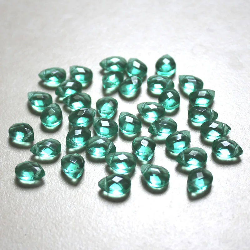 

Green Color AAA 9X12mm 50pcs Drop Water Cross Hole loose faceted glass crystals beads bracelet Necklace Jewelry DIY ZTS912M