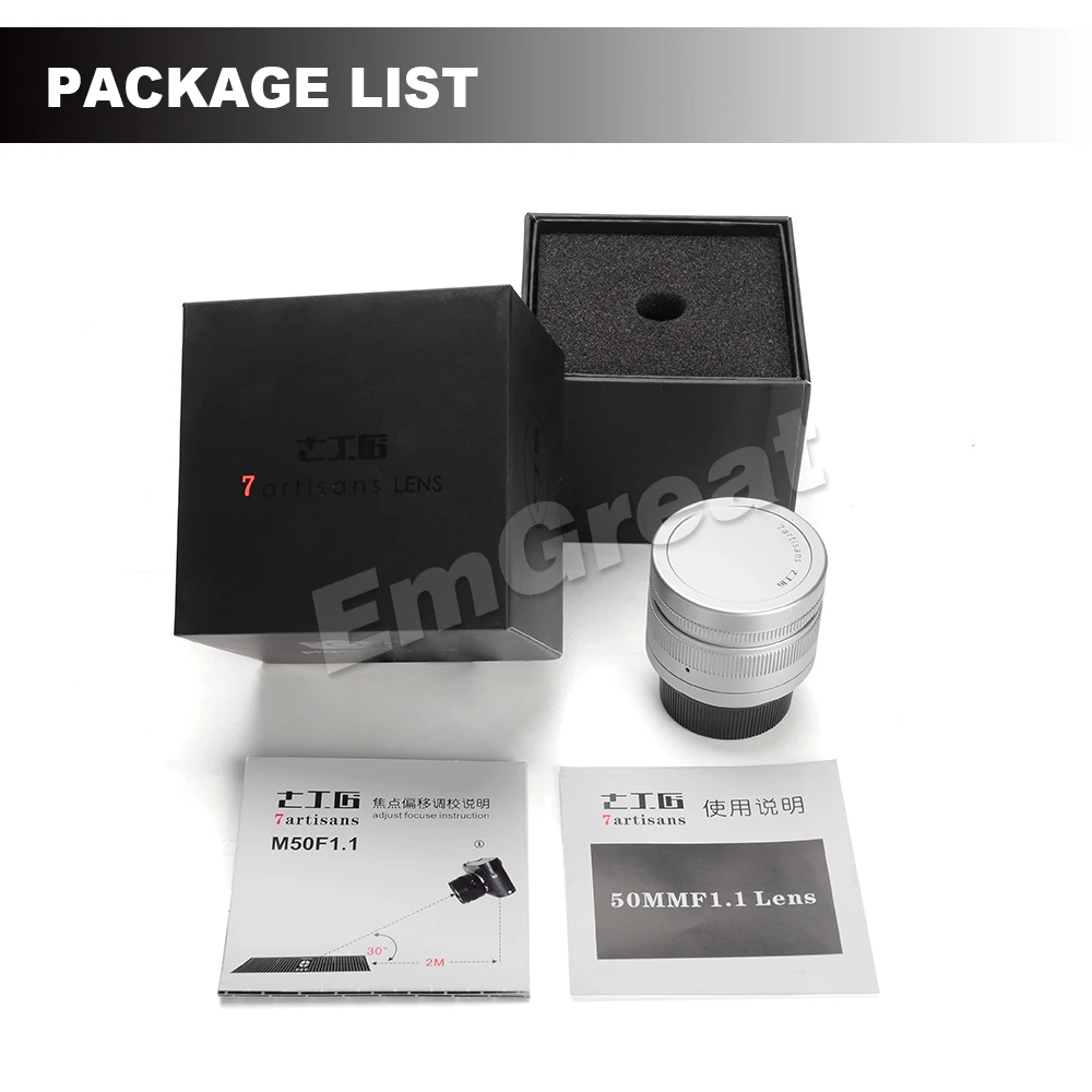 Фиксированный объектив для камер Leica M240 M2 M4 M4P M5 M6 M7 M8 M9 M9P M10 крепление 50 мм F1.1 м M Mount