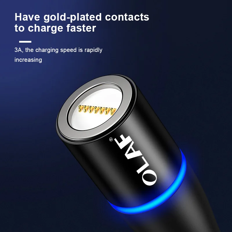 Магнитный usb-кабель OLAF для iPhone зарядный кабель передачи данных Micro USB Type-C