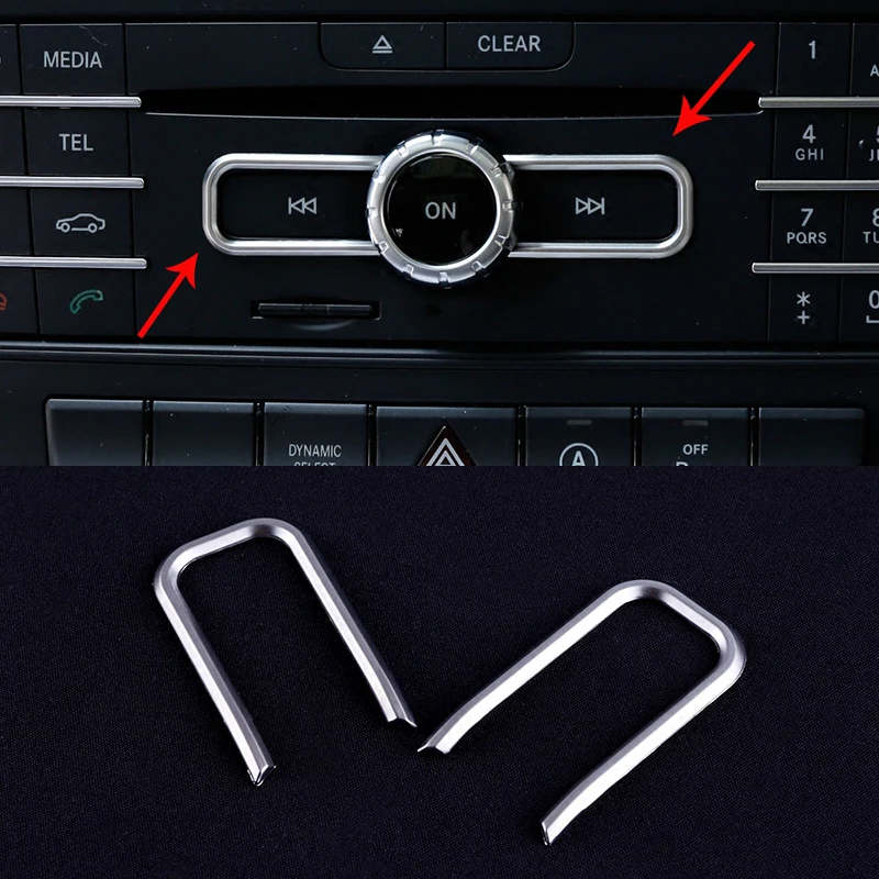 

For Mercedes Benz A B E Class GLA GLE CLA W205 W212 C117 Middle Control CD Panel Button Decorative Frame Cover Trim stickers