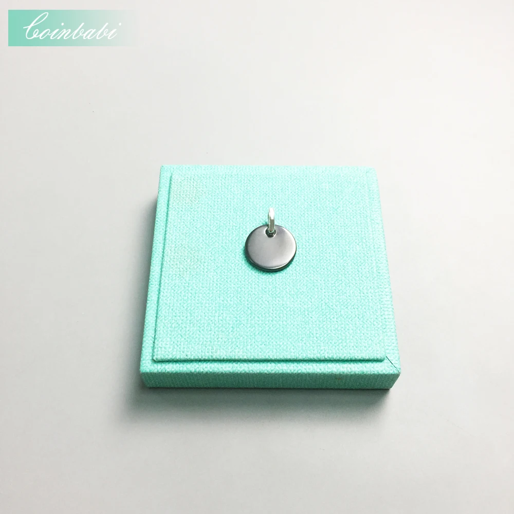 Цепочка с Круглым Диском из гематита и серебра 925 пробы для мужчин женщин|hematite