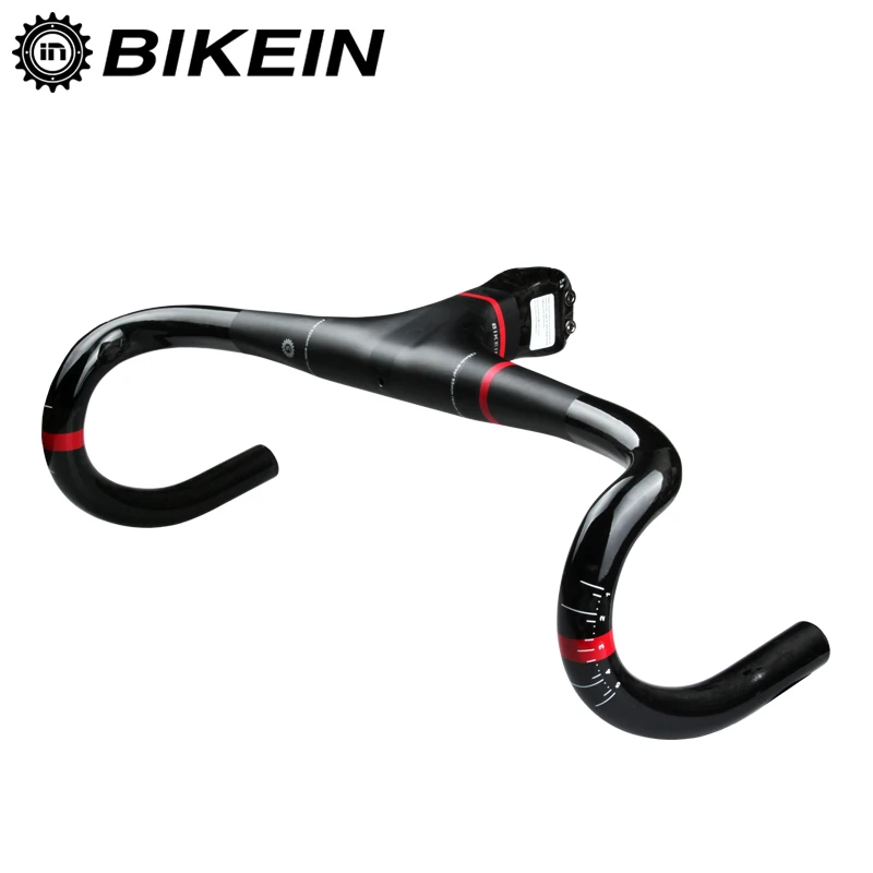 Bikein супер легкий полный UD Carbon Интегрированный Дорога Рули для велосипеда Велоспорт велосипед Запчасти Road Руль управления для мотоциклов S падение бар с стволовых 265 г