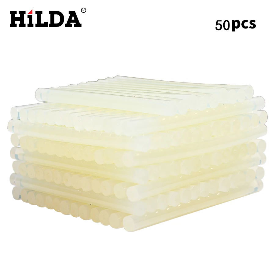 HILDA 50 шт./лот 7 мм x 100 термоплавкие клеевые палочки для электрического клеевого