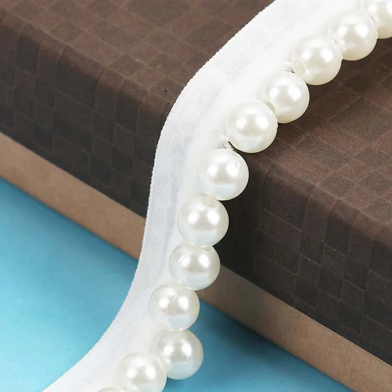 Полиэстер Кружевной Отделкой имитация жемчуга шарик серебряного цвета цепочка