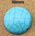 30mm 10 шт./лот 4-30 мм натуральный камень бирюза кабошоны бусины с плоской задней стороной Скрапбукинг Купола Кабошон Камея для изготовления ювелирных изделий F1401 - Цвет: 30mm