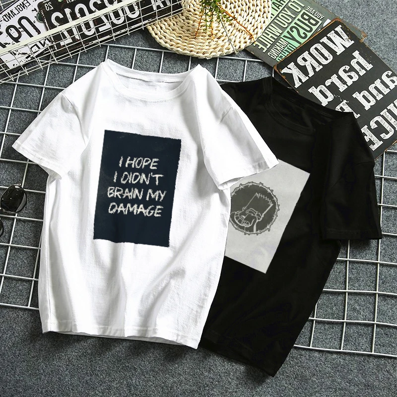 2019 Забавный Симпсон мультфильм последняя футболка Женская Harajuku эстетика