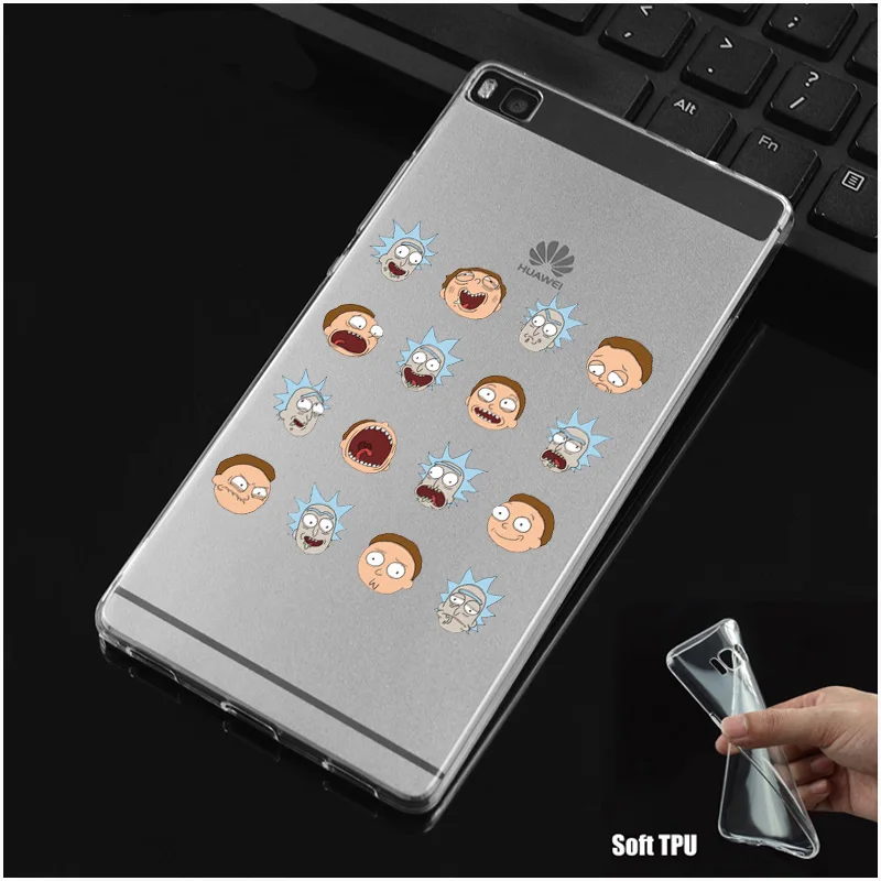 N367 Рик Морти силиконовый чехол-накладка из мягкого ТПУ чехол для Huawei P8 P9 P10 P20 P30 Lite
