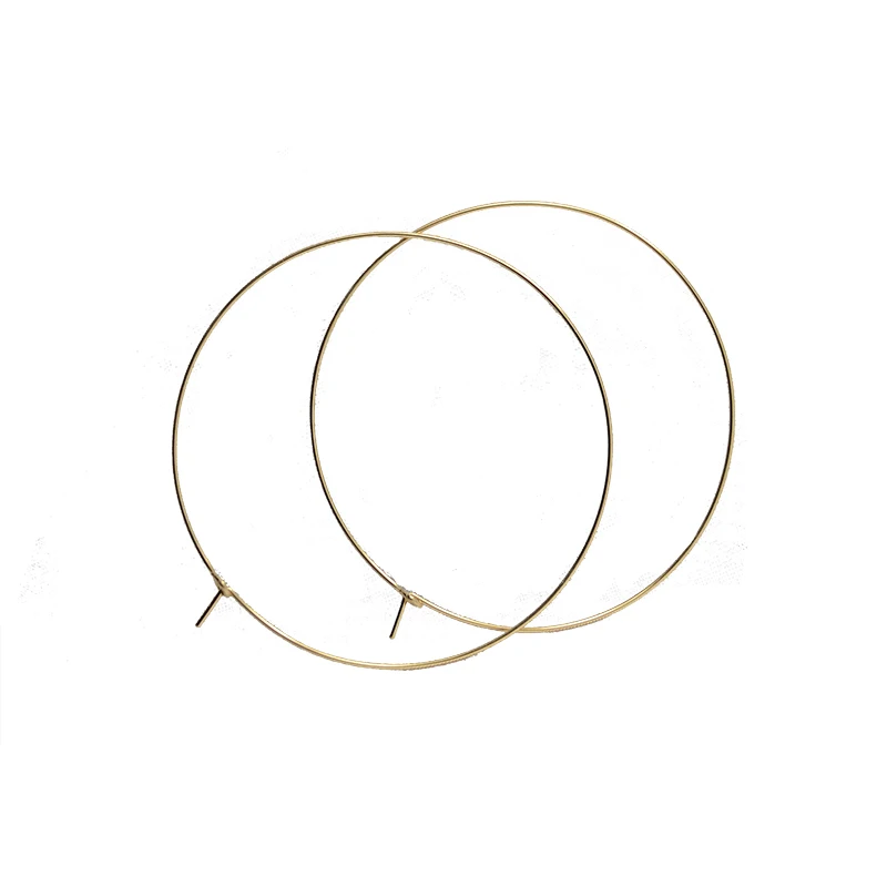 Серьги Обручи ручной работы Domino тонкие очень большие серьги обручи легкие
