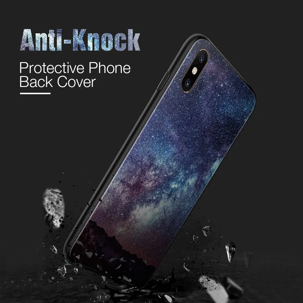 Чехол для телефона Hisomone Star Space iphone X Xs Max Xr милый чехол из закаленного стекла iPhone 7 8