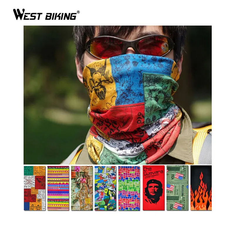 WEST BIKING, спортивный, с черепом, впитывающий, бесшовный, для велоспорта, велосипедная вуаль, для езды на велосипеде, головной шарф, маски для лица, бандана для кемпинга, походный шарф