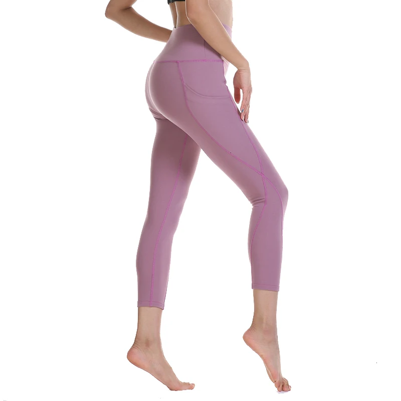 Спортивные Леггинсы с высокой талией и карманом для женщин, модные новые женские эластичные штаны для тренировок размера плюс, эластичные леггинсы для фитнеса