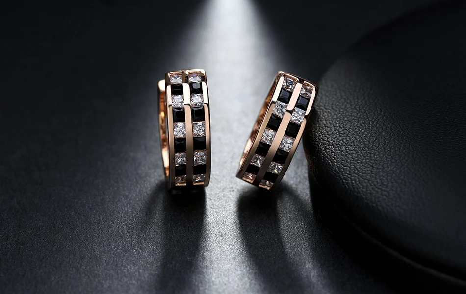 ORSA JEWELS роскошные серьги с кубическим цирконом, серьги небольшие круглые, 18 блестящих камней AAA австрийский CZ для женщин, модный подарок OME21