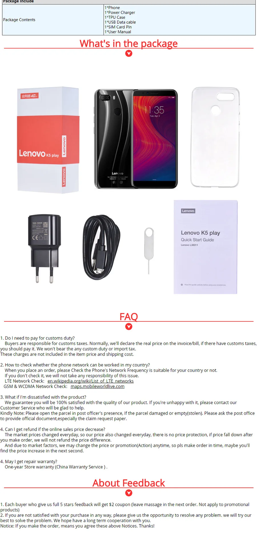Lenovo K5 Play L38011 5,7 ''3 GB 32GB Смартфон Snapdragon MSM8937 Восьмиядерный 3000 мАч 13 МП 4G FOTA мобильный телефон