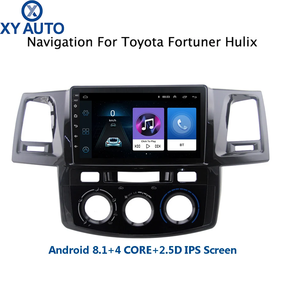 9 дюймов 2.5D ips Закаленное HD мультисенсорный экран Android 8,1 NAVI для toyota Fortune 2007- с Bluetooth USB wifi Поддержка SWC