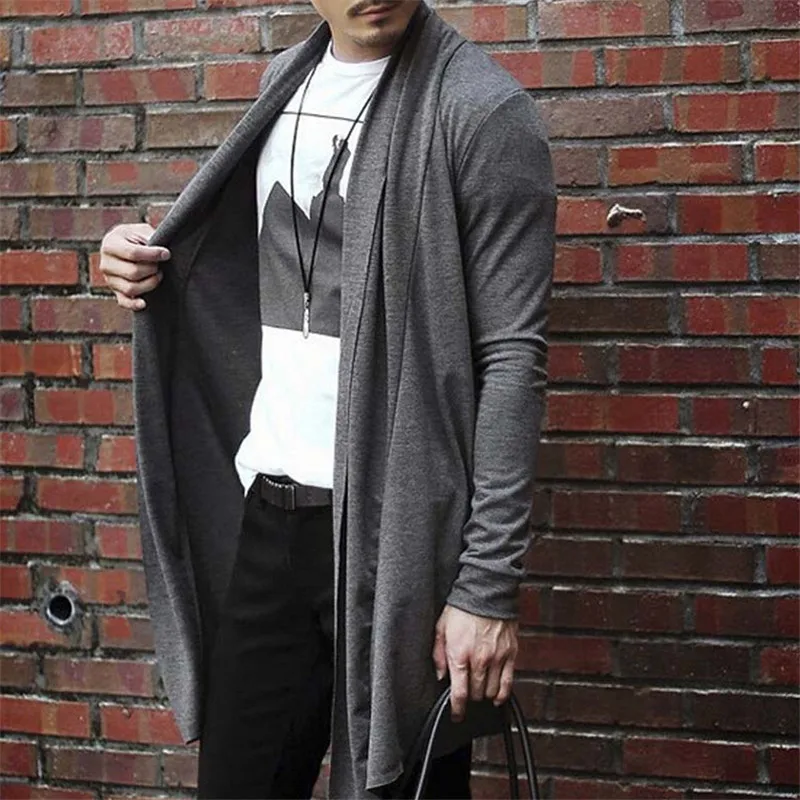 Осенний свитер мужской повседневный корейский Тонкий кардиган с длинным рукавом